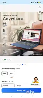 LENOVO CHROMEBOOK 4GB 128 GB