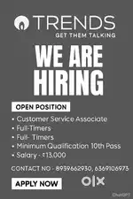 Sale staff Required at showroom
