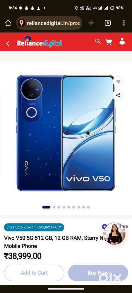Vivo V 50 arjent sell my phone