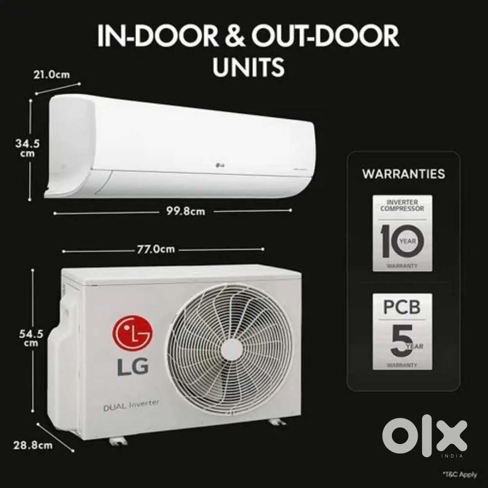 Lg 1.5 ton 3 star inverter ac