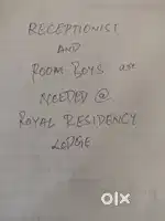 Receptionist or room boy