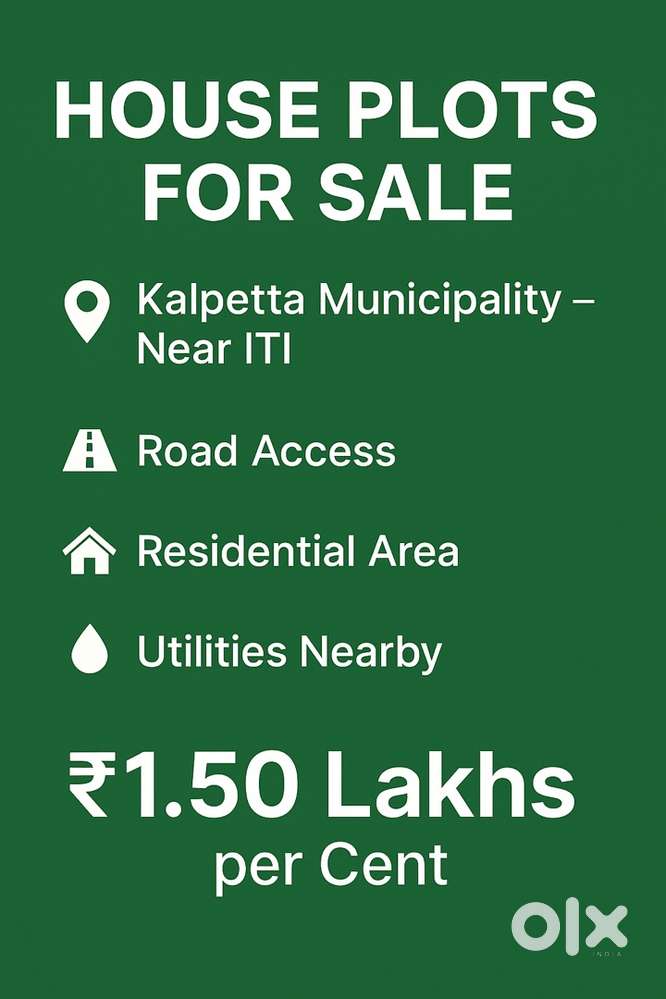 HOUSE PLOTS FOR SALE  Kalpetta Municipality – Near ITI