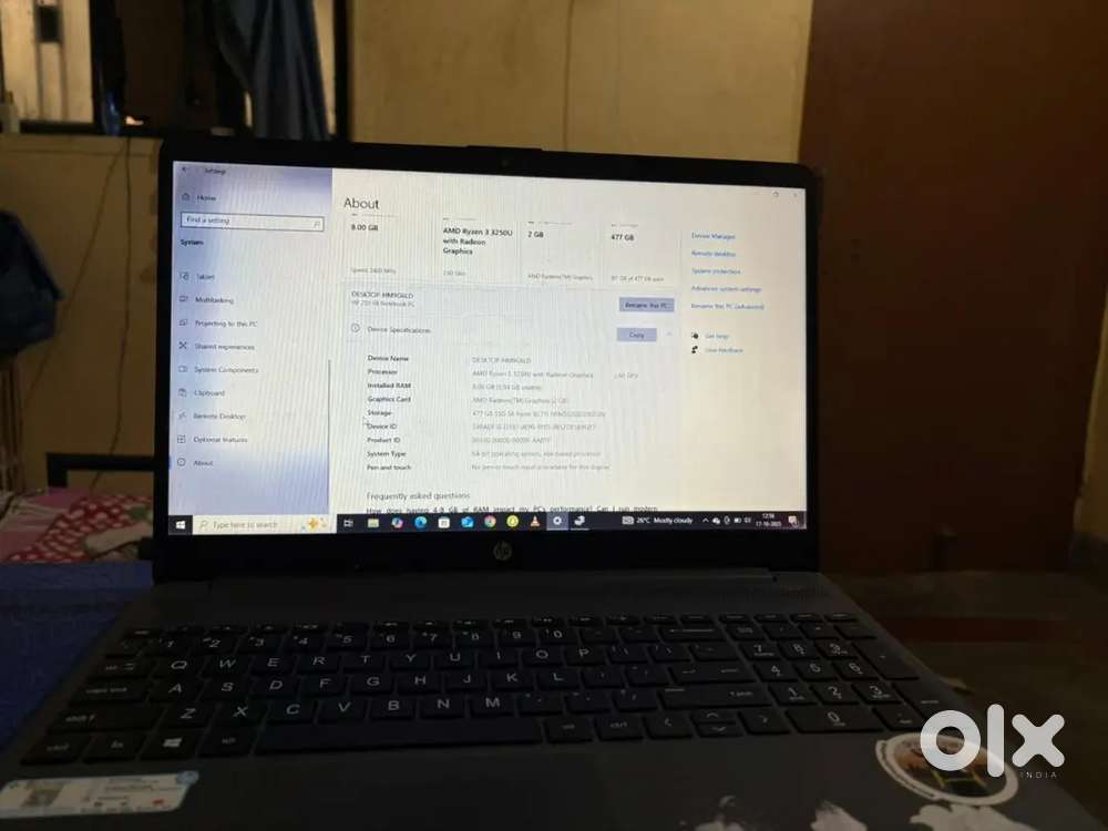 Hp laptop G8 notebook 255