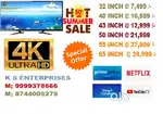 55 INCH SMART LED TV @ 27,999 /-