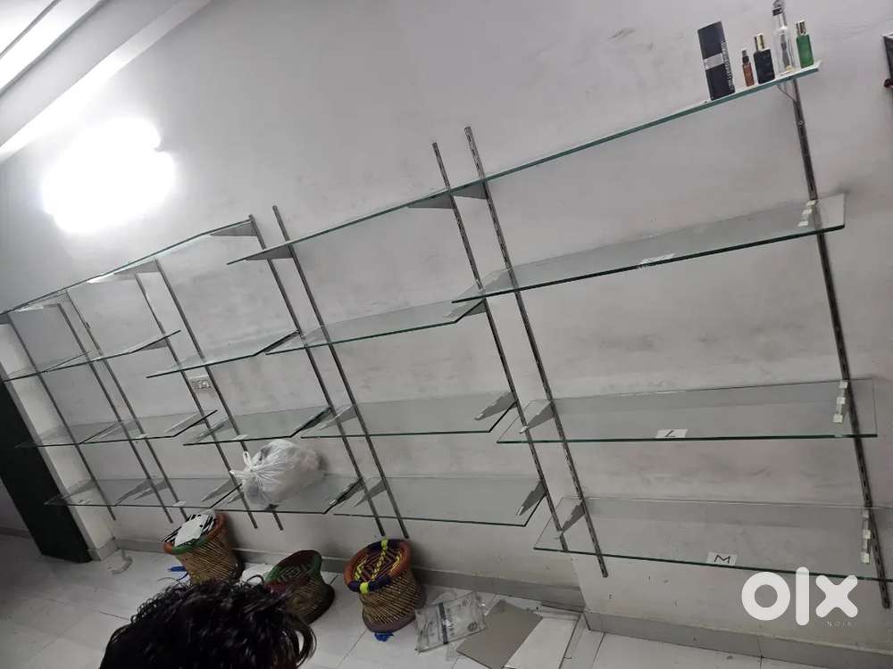 Garments shop Glass Self Table Rack for sale