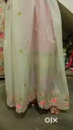 Hand work frock with choli without stitching
