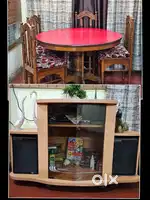 5 Seater Round Full Wood Dining Table
