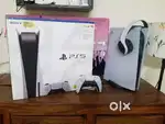PS5 DISK edition with controller and with sony pulse headset with TV