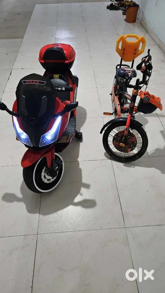 battery operated kids bike and bicycle