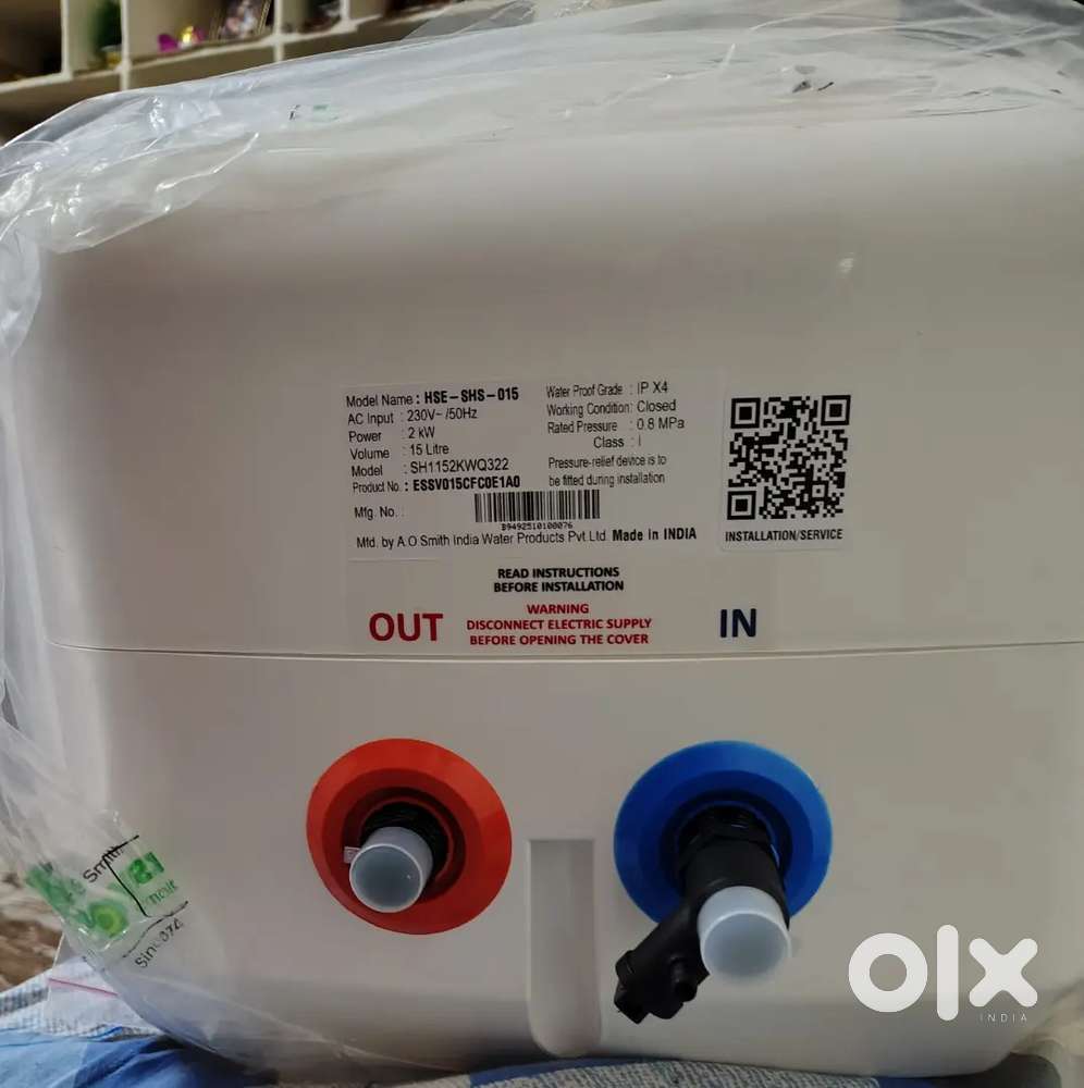 New AO Smith 15 L storage water geyser