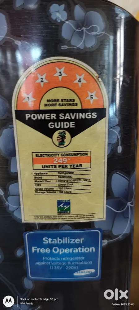 Samsung single door refrigerator