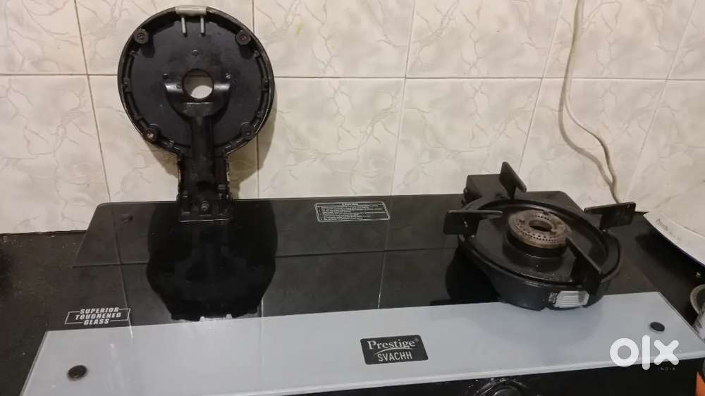 Prestige premium glass cover lift and clean 2 burner stove