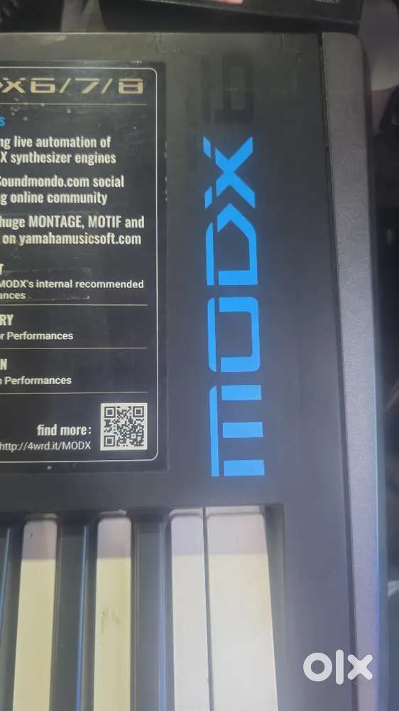 Yamaha modx, Korg nautilus, soundcraft 12fx mixer, shs300 white keytar