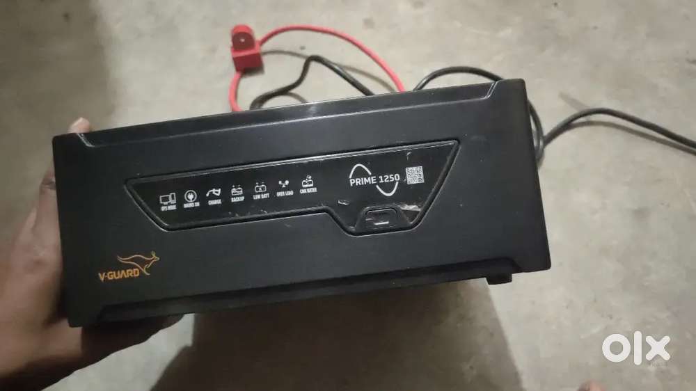 V-Guard 1250 inverter two wheeler battery 165 ah 1 year old