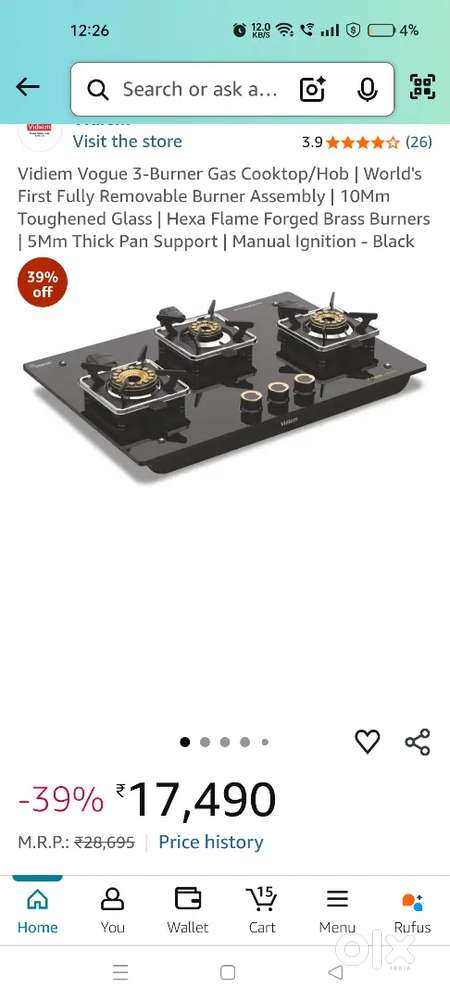 It's in very good condition,we are shifting house