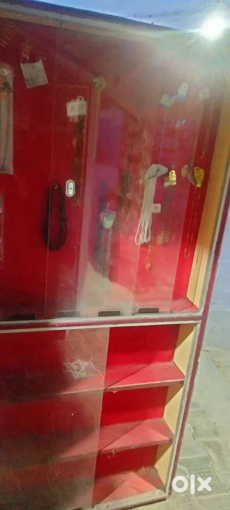 We have fancy store open door in wood
