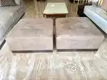Set of 4 Cushioned Chairs + 2 Large Kufis (Ottomans) – Great Condition