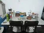 Dinning table tv showpiece nd diwan 5/6feet