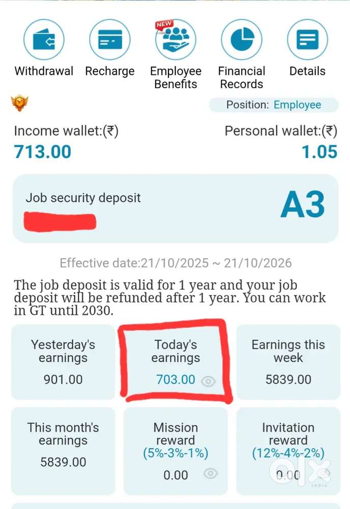 Earn 500-1000 daily by doing tasks.