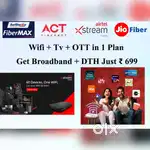 AIRTEL XSTREAM FIBER BROADBAND INTERNET CONNECTION 4K SETTOP BOX FREE