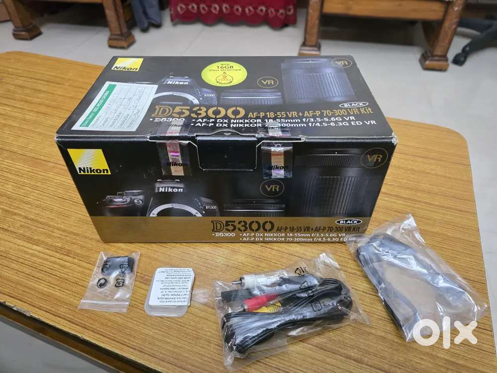 Nikon D5300 DSLR Camera Kit – 18-55mm VR + 70-300mm VR + 16GB SD Card