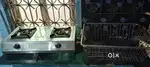 Gas stove and steel utensils holder