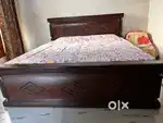 Solid Teak Wood Double Bed  Designer  Great Condition