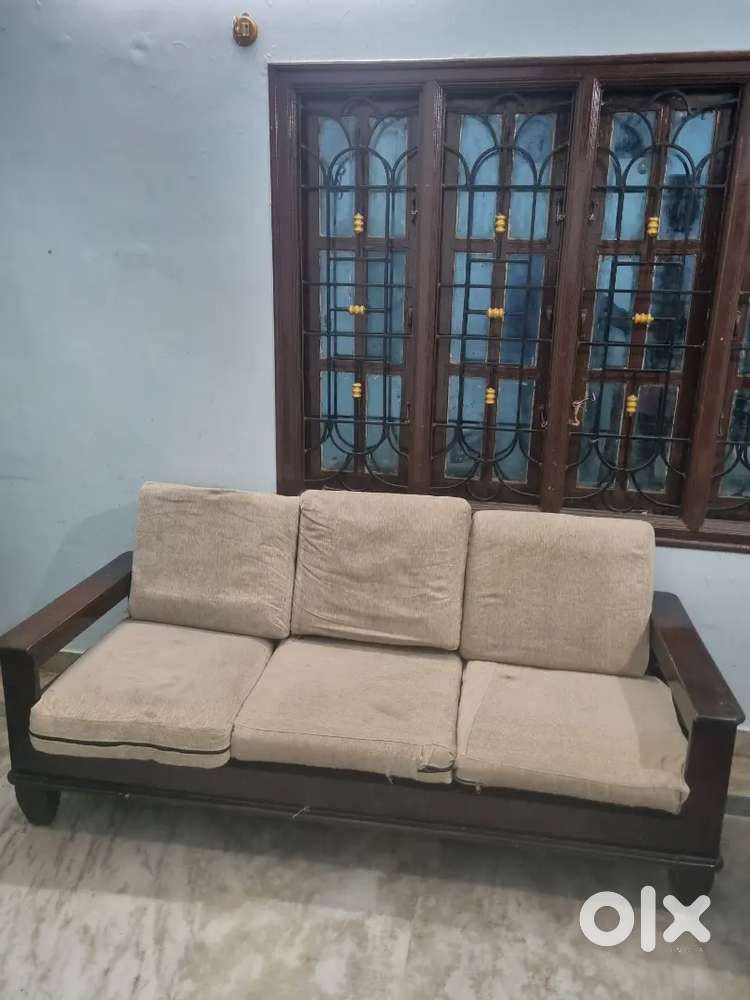 Sofa,antic sweaing machine,rain coats
