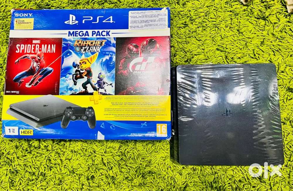 Slim PlayStation 4 with boxed controller