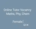 ONLINE TUTOR VACANCY FEMALE
