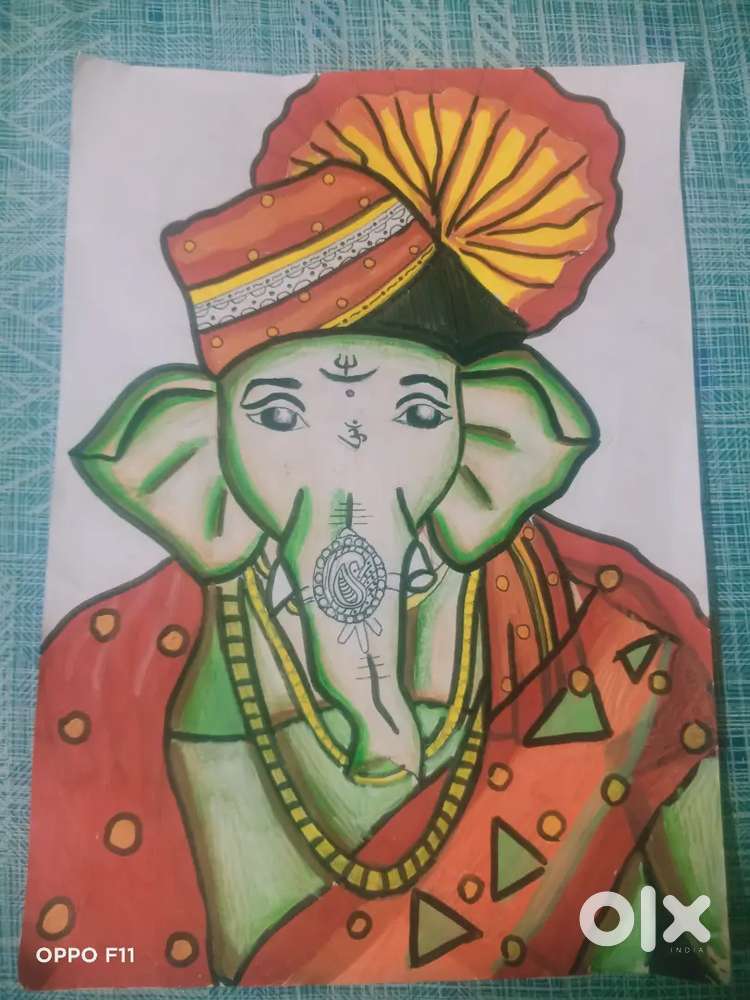 A god's potrait that solves every one's problem known as vighnaharta