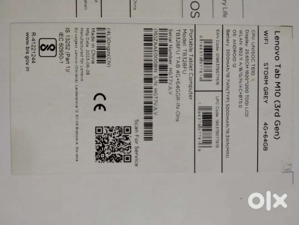 Lenovo m10 4+64gb