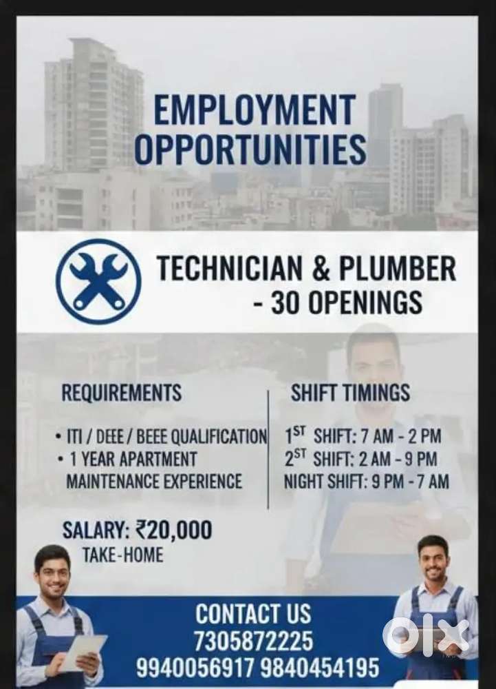 Looking for electrians and plumbers at Koyambedu