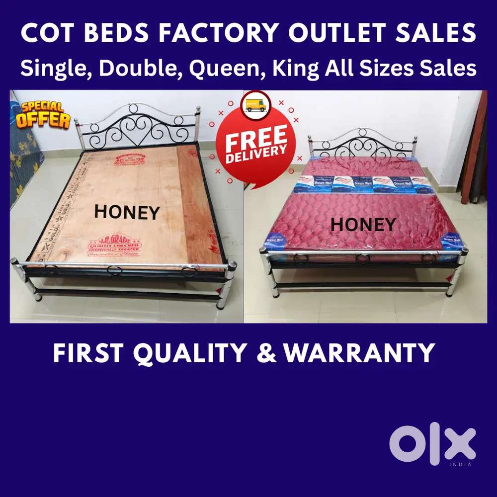 Steel Cot Bed Mattress Sales - Delivery available in chennai all areas