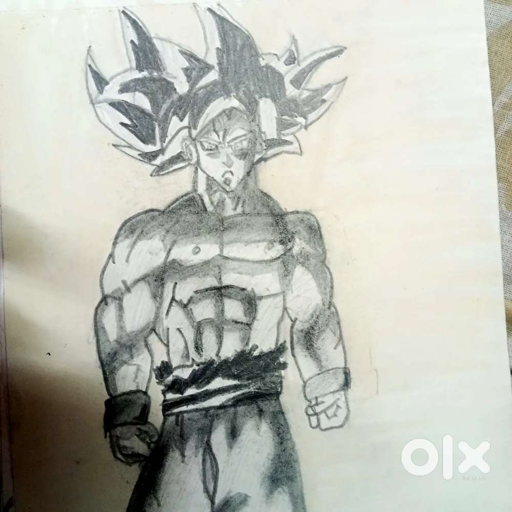 Sketch of goku full body