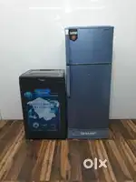 Sharp double door fridge & Whirlpool 6.2kg machine free home delivery