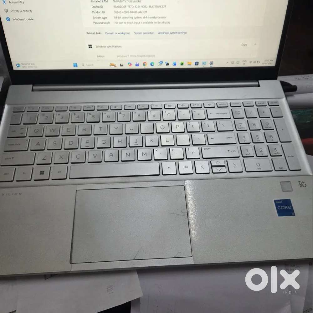 Laptop hp silver