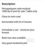Periyapalam land sale