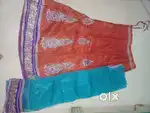 Half red saree size m size