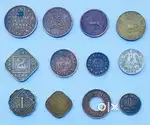 12 Old indian coins, different variety, original coin
