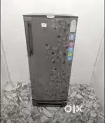 Edge axis single door grey colour flower design refrigerator