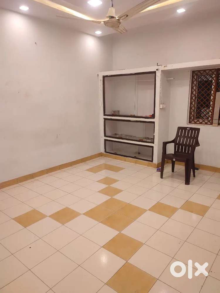 2 room set with indian bathroom with single bed, fan and light ,
