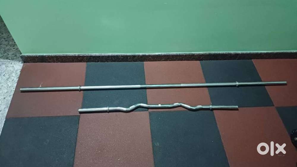 7 Feet Straight Bar of 28 MM & 4 Feet Curl Bar to Sell