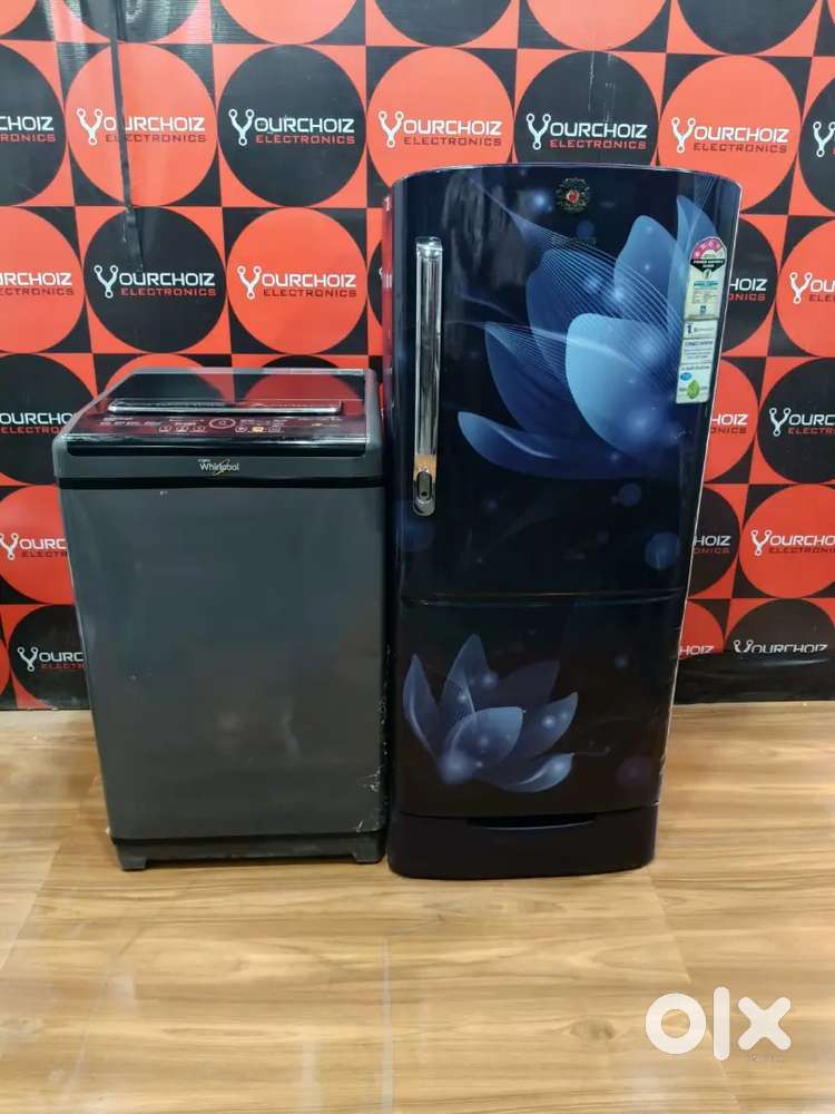 Samsung frige and Whirlpool top load washing machine