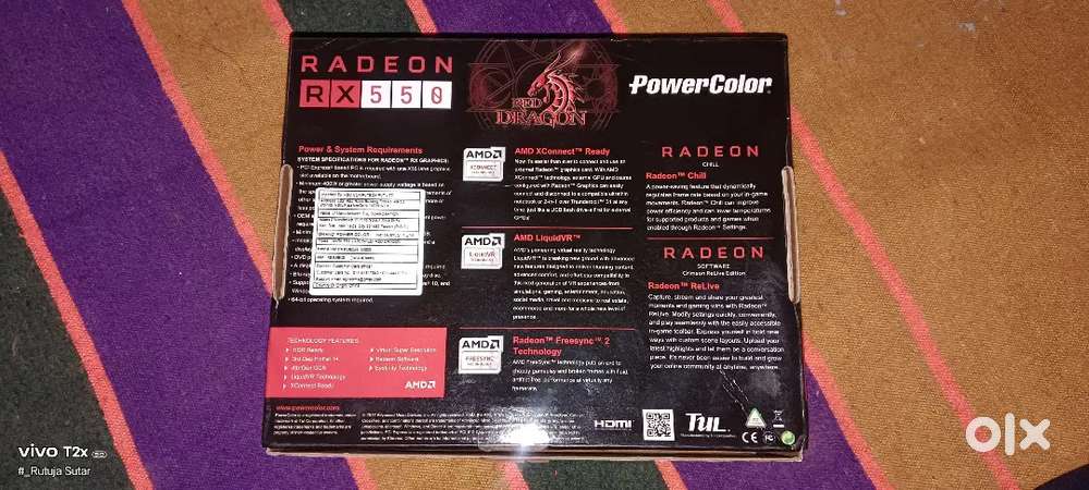 AMD RX 550, 2GB GDDR5 Graphics Card