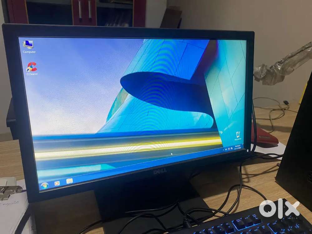 Desktop with monitor