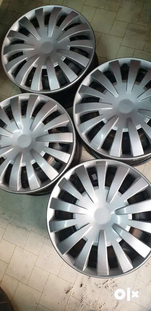 Size 15 black wheels sales with cover  each 1700
