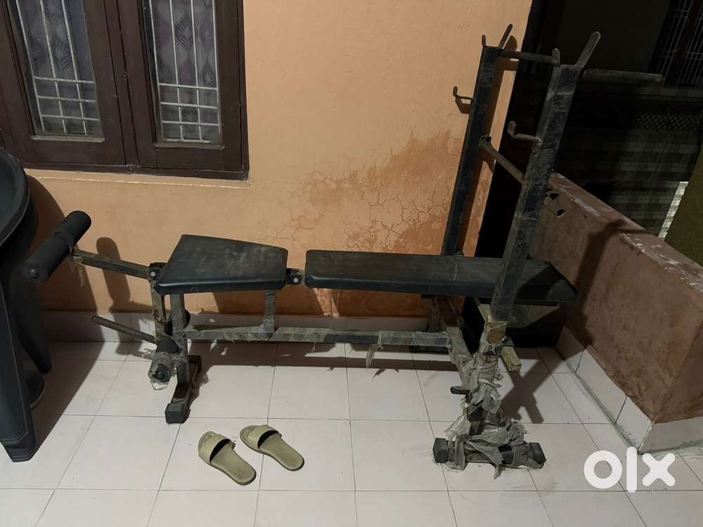 Gym table with chest,shoulder,triceps,legs etc workout can perform in