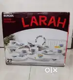 Brand New Larah by Borosil 27 Pcs Opalware Fluted Dinner Set (Unused)