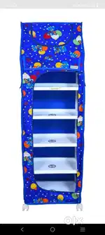 Kids 6 Shelve Unbreakable PVC Wardrobe